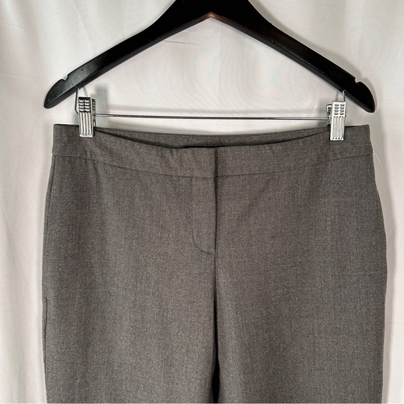 Theory Wool Blend Bootcut Pants Quiet Luxury Minimalist Tailored Gray Size 8 - Picture 9 of 17
